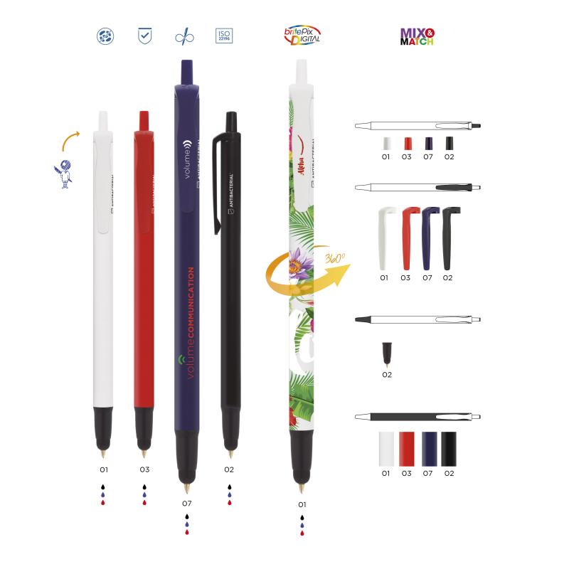 Image of BIC® Clic Stic Stylus BGUARD™ Ballpen Screen Printing